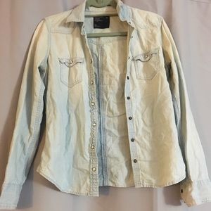 Light denim button down